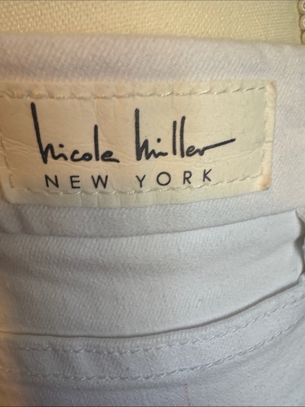 Nicole Miller high-rise ankle skinny, White Boyfriend Jeans Sz 12 - Picture 2 of 6